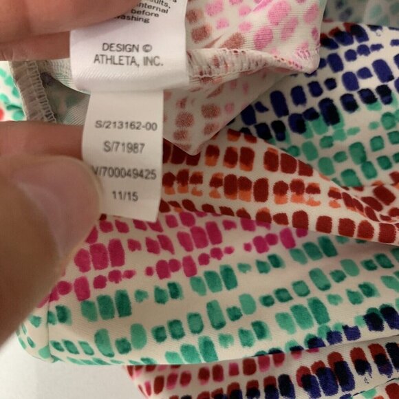 Athleta Tankini Swim Top 34B C Bright Print Adjustable Padded Beachwear - Picture 7 of 7